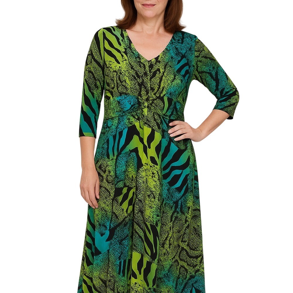 Anthony Studio Multi Reptile Print Maxi Dress Size Medium‎